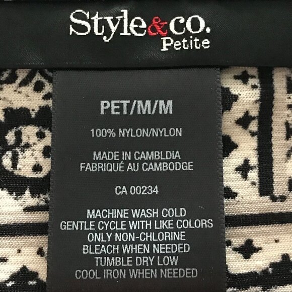 Style & Co. Petite 3/4 Sleeve Button Down Pleated Blouse - Picture 4 of 12